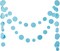 Light Blue Paper Garland Circle Dot Streamer Party Banner Backdrop